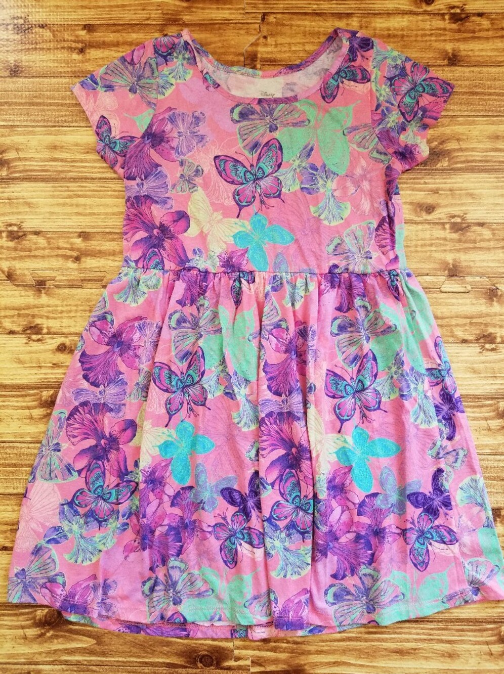 Disney Encanto Isabela Girls Dress XL 14/16 Pink Purple Butterfly Print